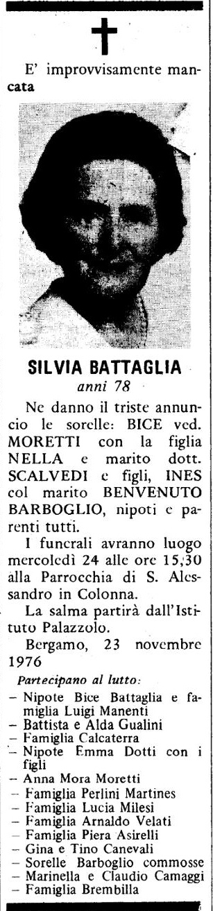 Annuncio Eco Bergamo SILVIA BATTAGLIA