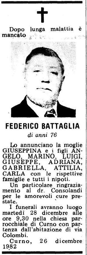 Annuncio Eco Bergamo FEDERICO BATTAGLIA