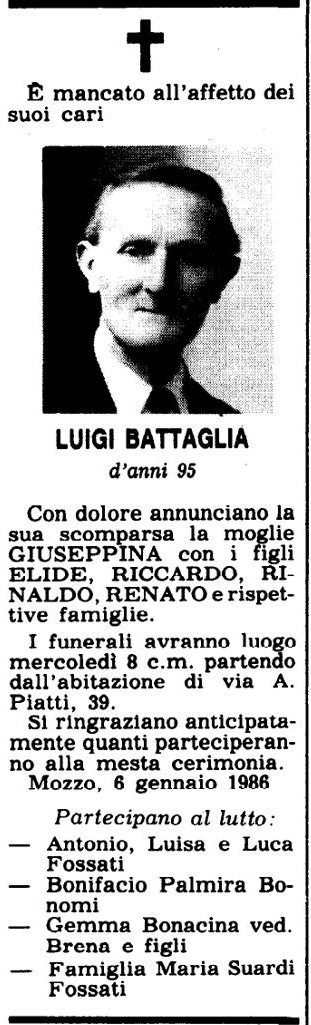 Annuncio Eco Bergamo LUIGI BATTAGLIA