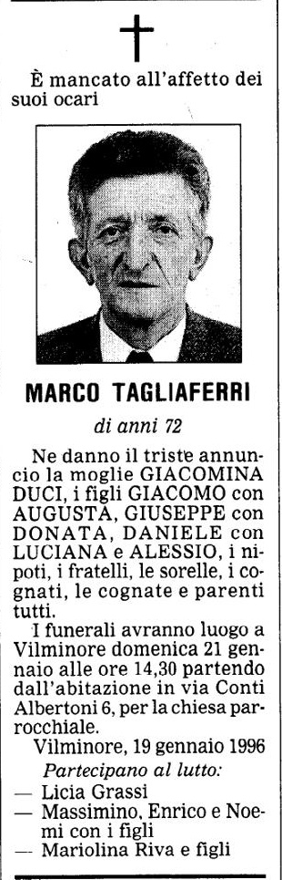 Annuncio Eco Bergamo MARCO TAGLIAFERRI